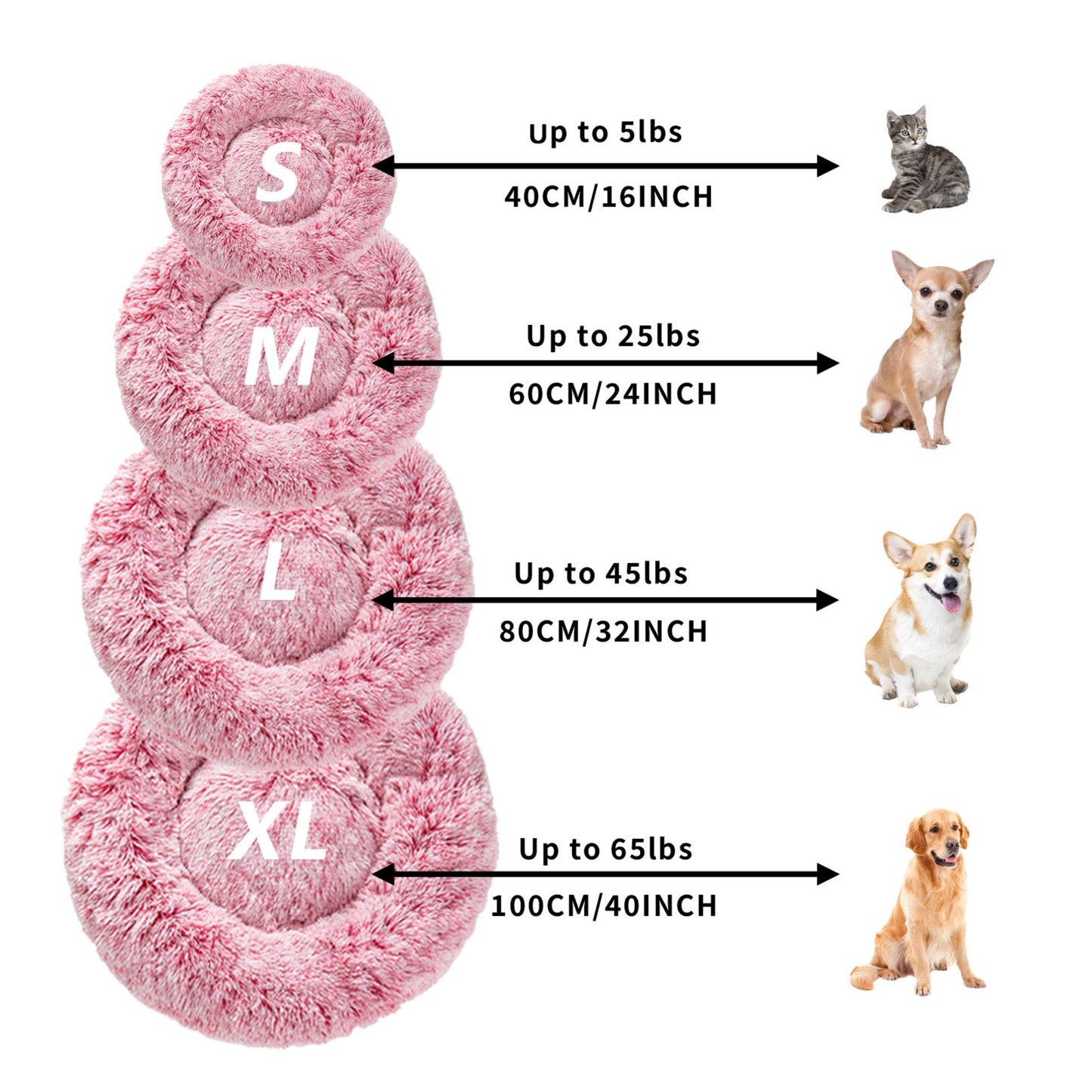 🐾 Luxury Plush Donut Dog Bed – Ultra-Soft, Calming Pet Cushion for Dogs & Cats
