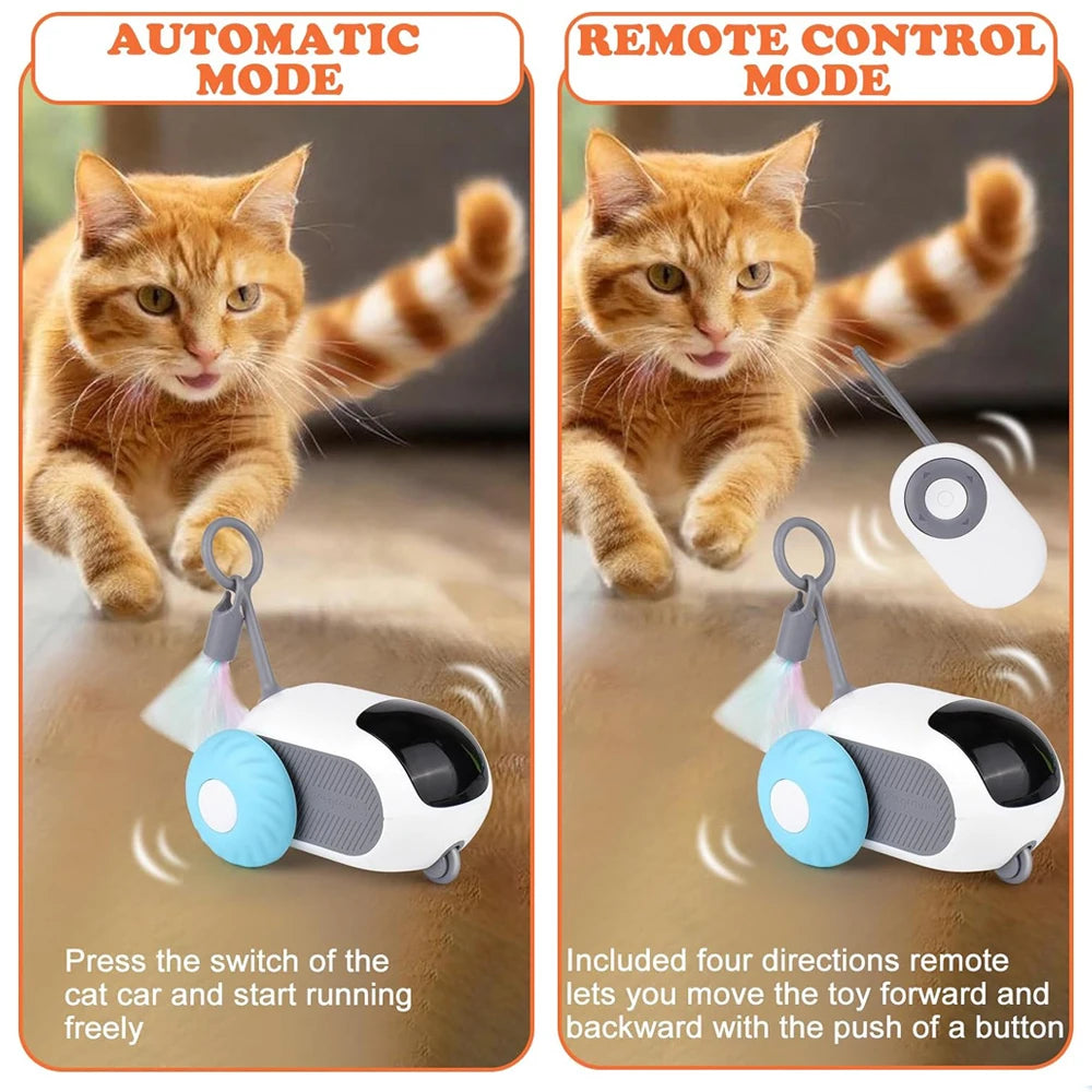 🐾 Smart Cat Toy Car – Automatic & Remote-Controlled Interactive Pet Toy for Cats & Dogs
