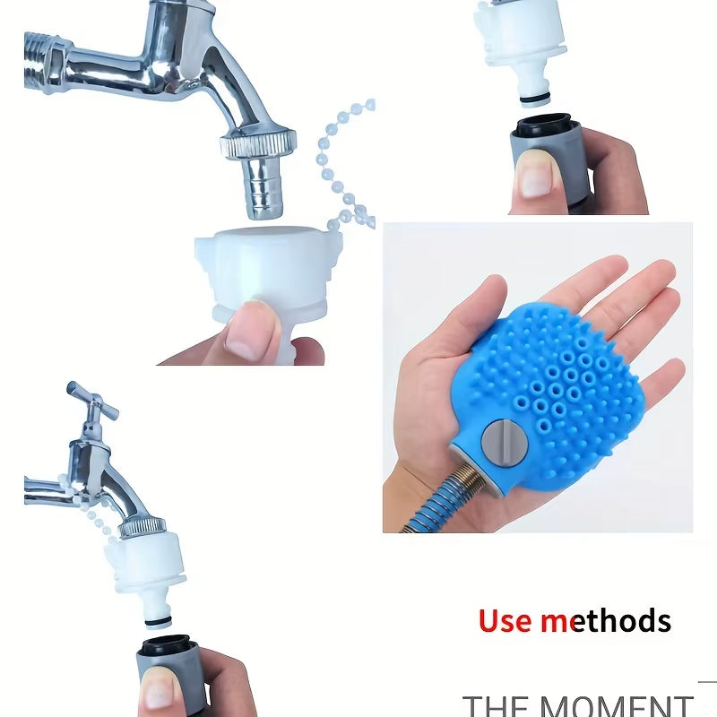 2-in-1 Pet Shower Nozzle & Massage Tool – Indoor & Outdoor Use 🚿🐾