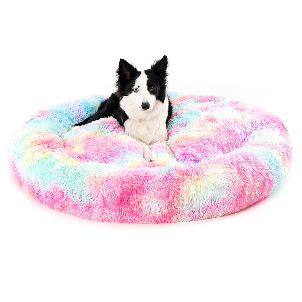 🐾 Luxury Plush Donut Dog Bed – Ultra-Soft, Calming Pet Cushion for Dogs & Cats