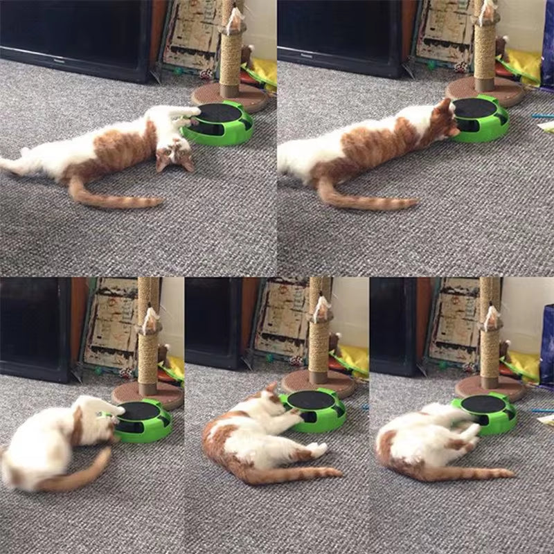 Interactive Cat Toy Turntable Roller Mouse – Fun & Smart Playtime for Happy Cats! 🐾🎾🐭