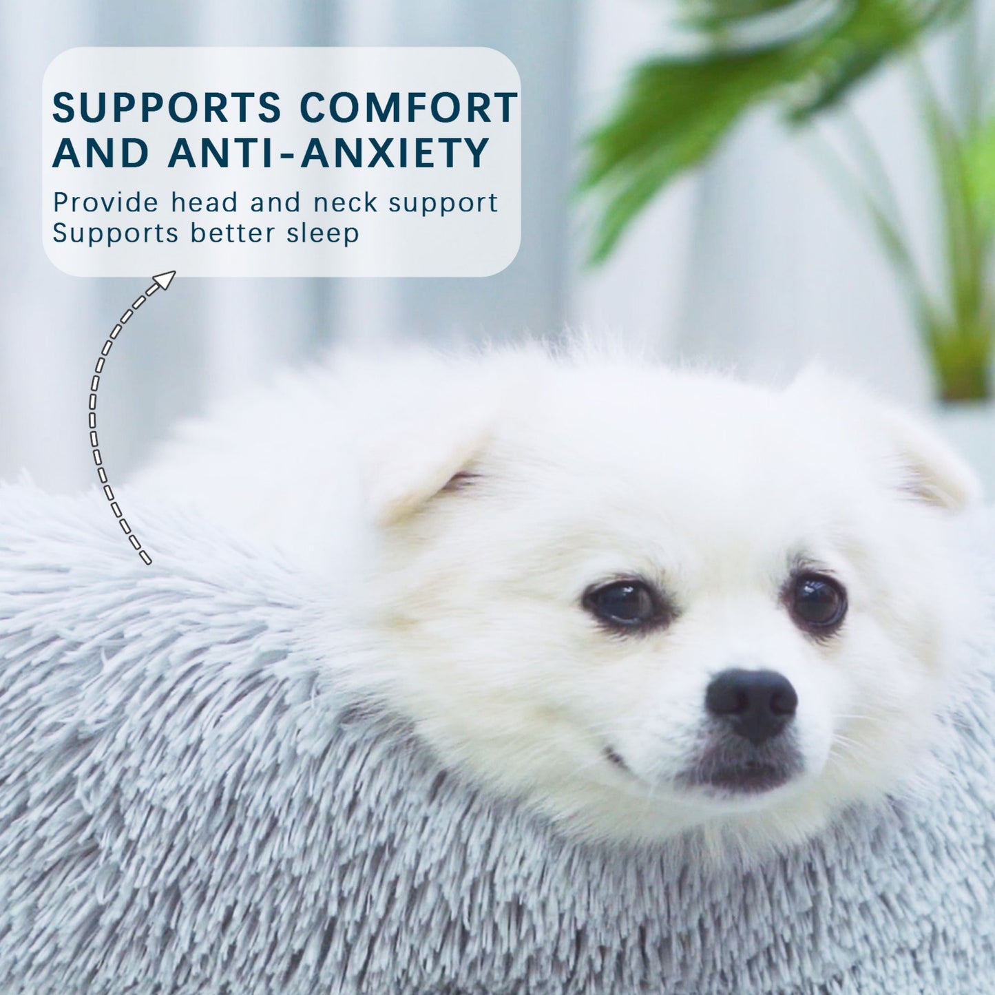 🐾 Luxury Plush Donut Dog Bed – Ultra-Soft, Calming Pet Cushion for Dogs & Cats