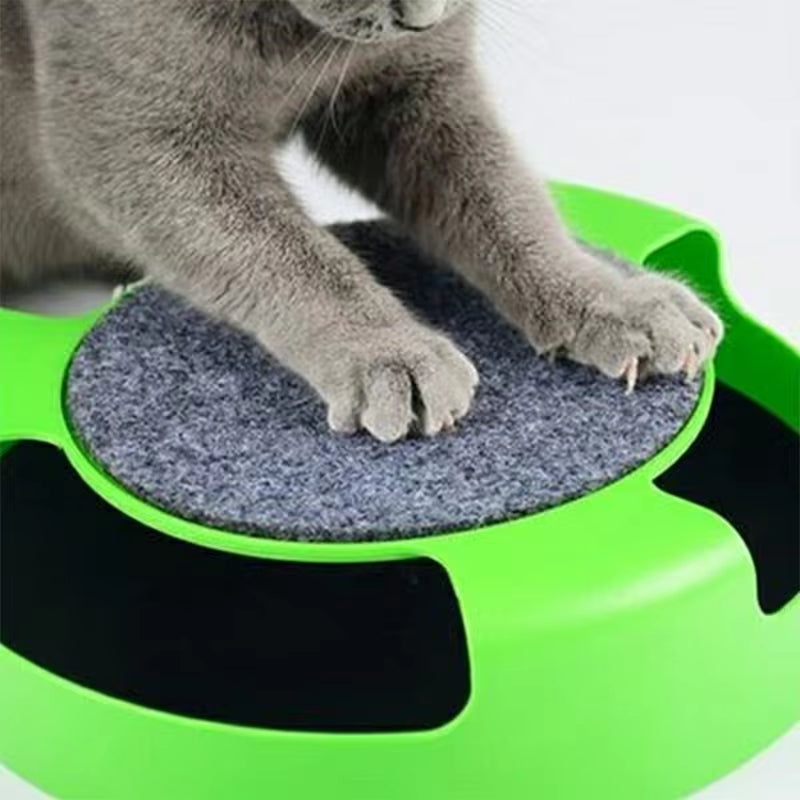 Interactive Cat Toy Turntable Roller Mouse – Fun & Smart Playtime for Happy Cats! 🐾🎾🐭