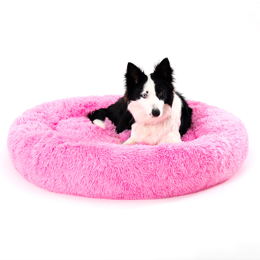 🐾 Luxury Plush Donut Dog Bed – Ultra-Soft, Calming Pet Cushion for Dogs & Cats