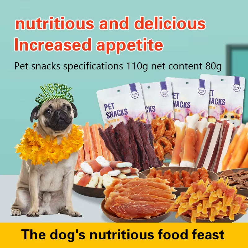 🐾 Pet Snacks – 110g High-Protein Training Treats & Teeth Grinding Sticks for Dogs