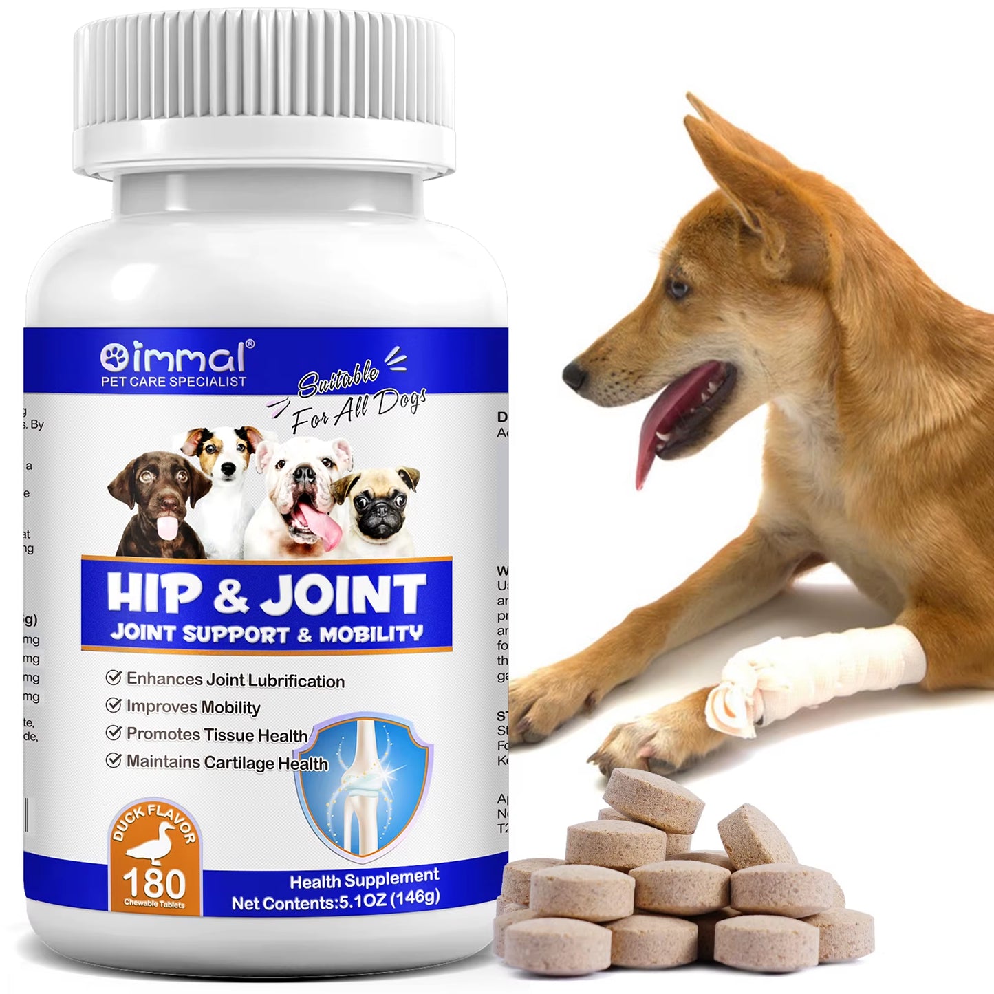 🐾 Hip & Joint Supplement for Dogs – Advanced Mobility & Flexibility Support