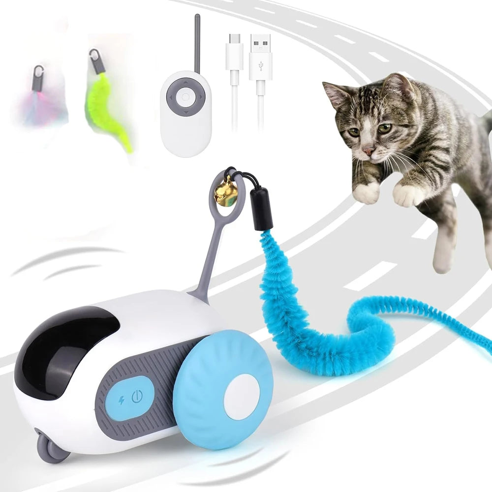 🐾 Smart Cat Toy Car – Automatic & Remote-Controlled Interactive Pet Toy for Cats & Dogs