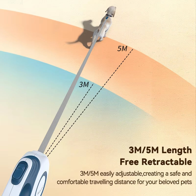 🐾 Automatic Retractable Dog Leash – 3M & 5M Extendable Lead for Small Dogs & Cats