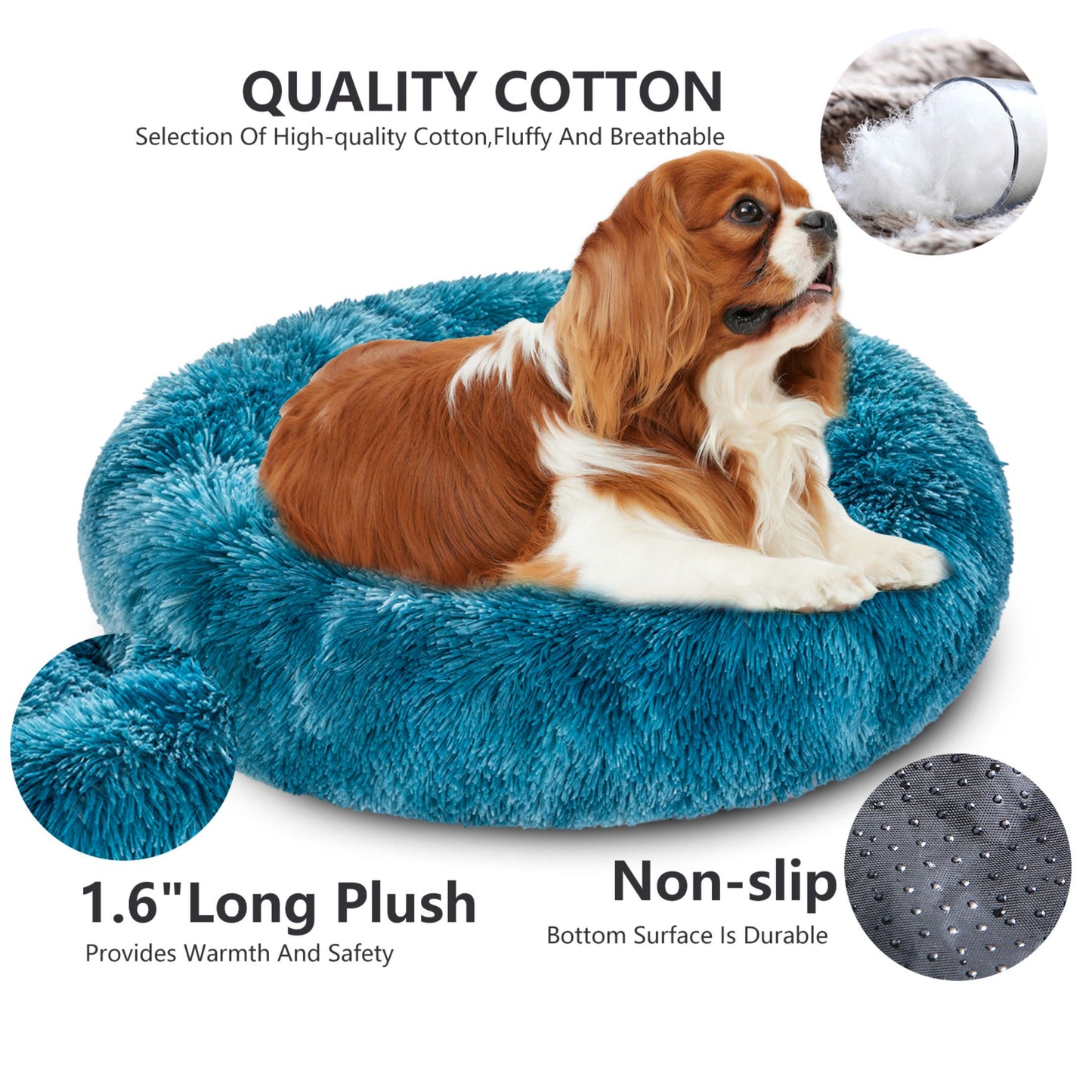 🐾 Luxury Plush Donut Dog Bed – Ultra-Soft, Calming Pet Cushion for Dogs & Cats