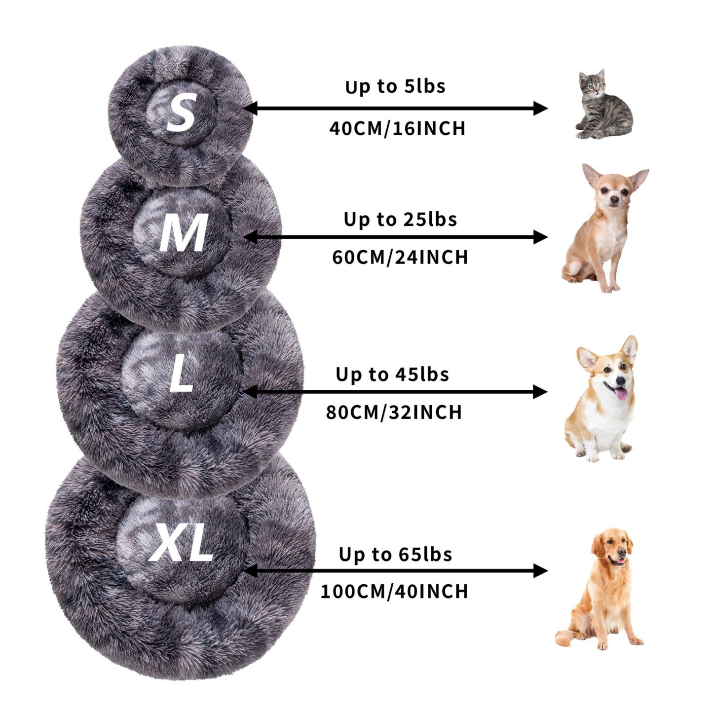 🐾 Luxury Plush Donut Dog Bed – Ultra-Soft, Calming Pet Cushion for Dogs & Cats