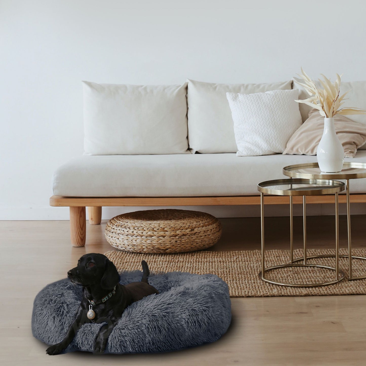 🐾 Luxury Plush Donut Dog Bed – Ultra-Soft, Calming Pet Cushion for Dogs & Cats