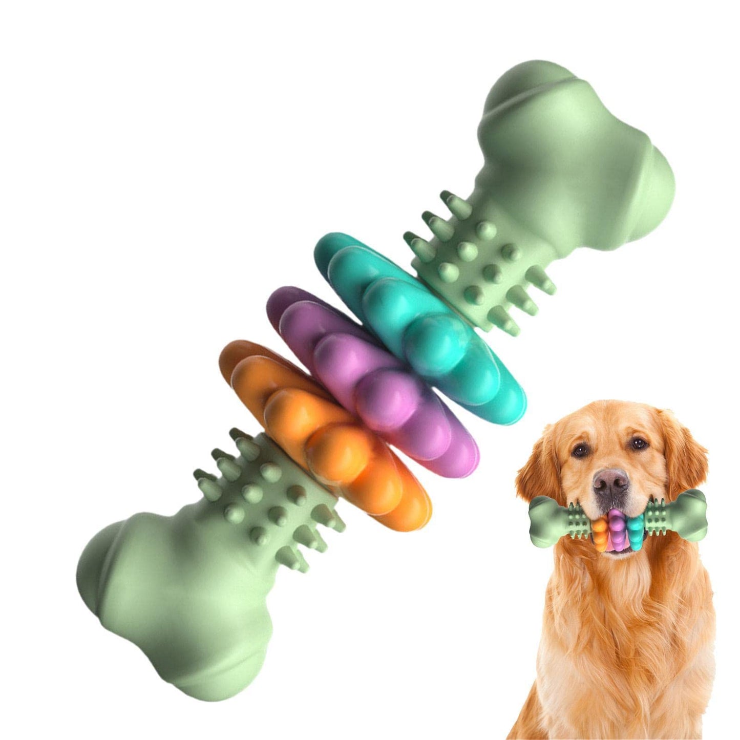 Indestructible TPR Dog Bone Chew Toy – The Ultimate Dental Care & Teething Solution for Your Dog! 🦴🐶