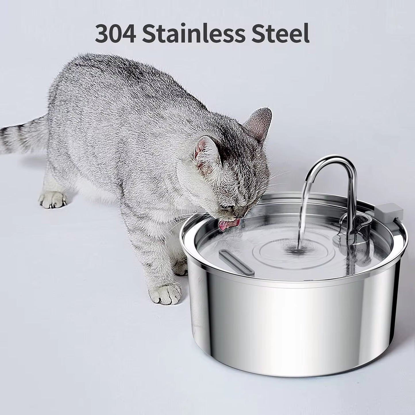 Intelligent Stainless Steel Automatic Cat Water Fountain – 3.2L Ultra-Quiet Hydration System for Cats & Dogs 🐾💦