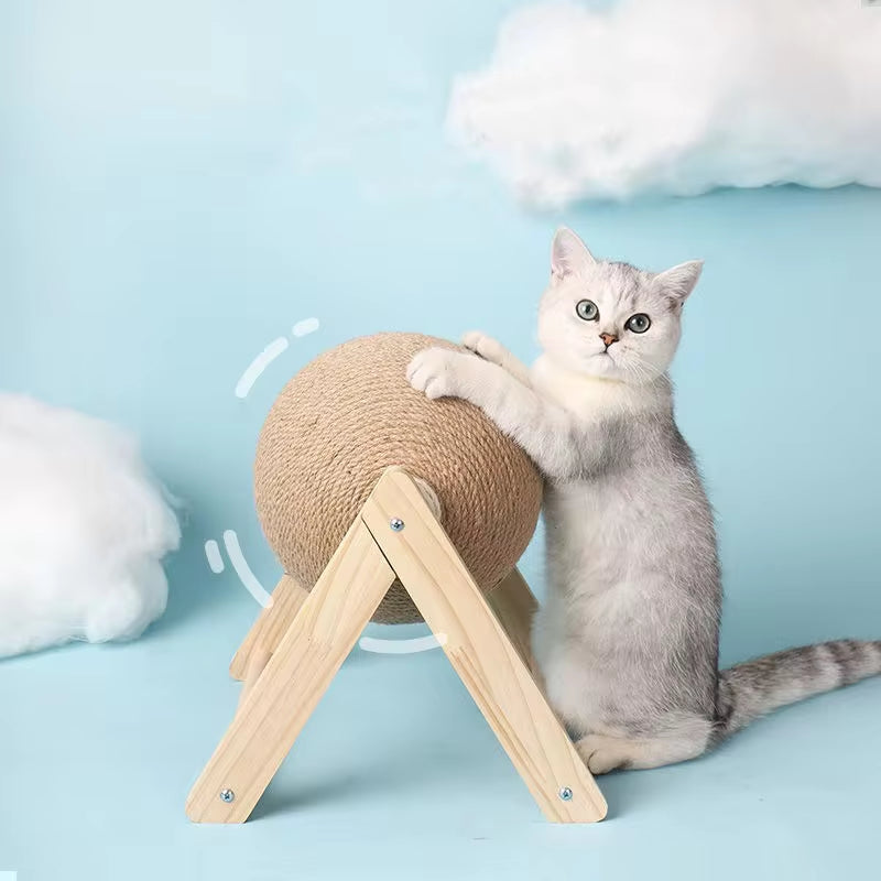 Sisal Rope Cat Scratching Ball Toy Set – Protects Furniture & Keeps Cats Entertained! 🐱🧶✨