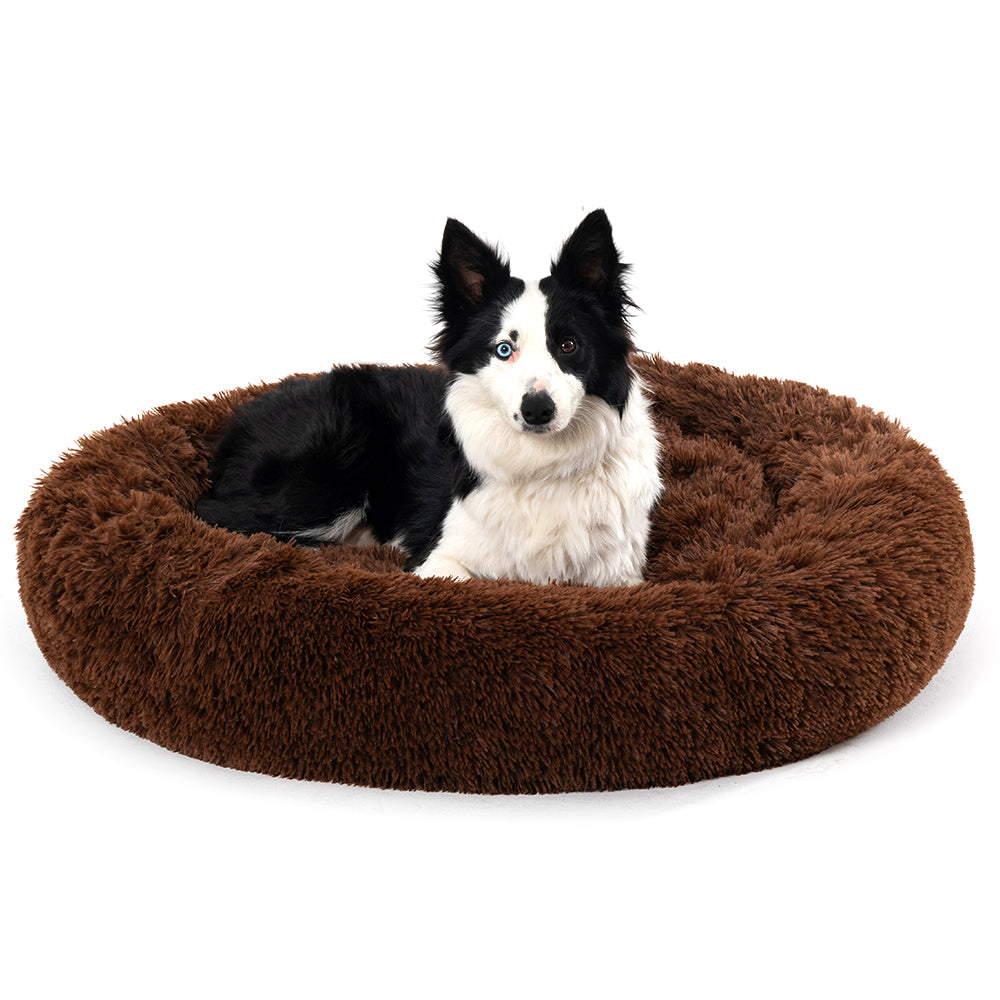 🐾 Luxury Plush Donut Dog Bed – Ultra-Soft, Calming Pet Cushion for Dogs & Cats