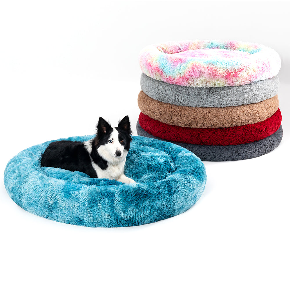 🐾 Luxury Plush Donut Dog Bed – Ultra-Soft, Calming Pet Cushion for Dogs & Cats