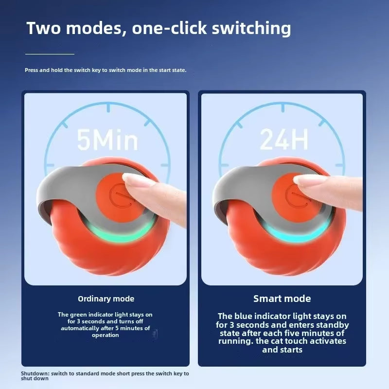 🐾 Smart Electric Cat Toy Ball – Interactive Feather Teaser with Automatic Rolling & Intelligent Motion