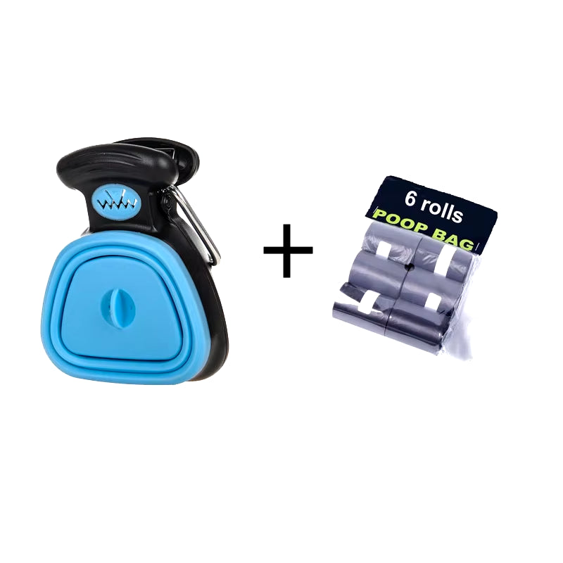 🐾 Foldable Dog Poop Scooper with Bag Dispenser – Hassle-Free Waste Cleanup!