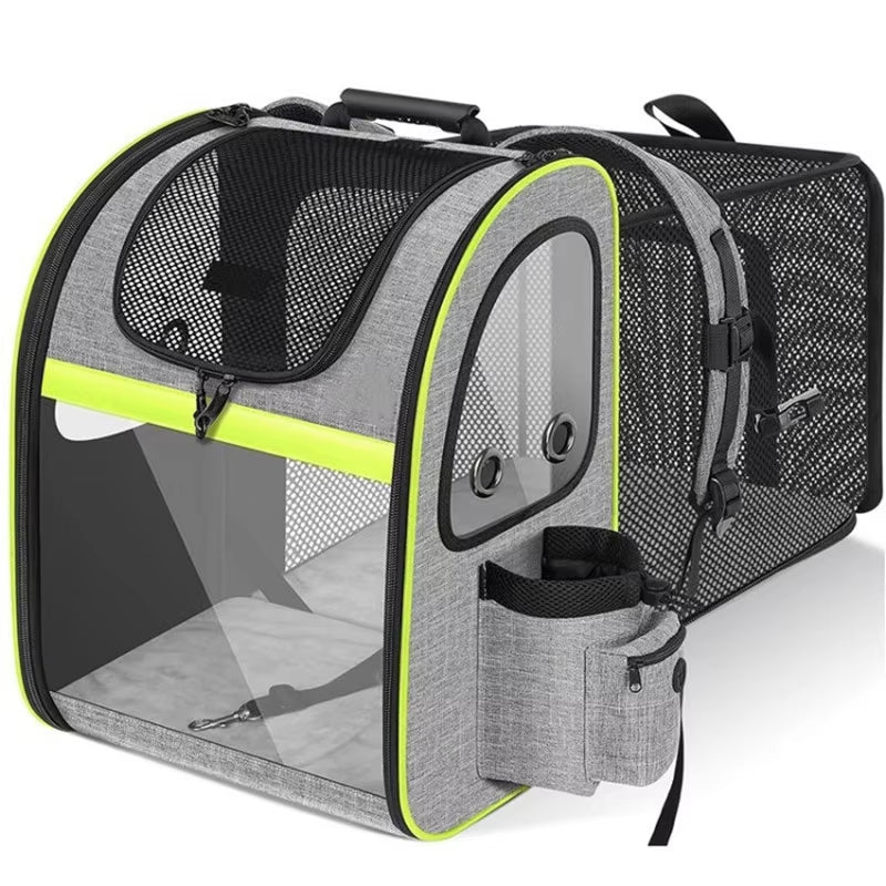 Luxury Expandable Pet Backpack - Stylish & Breathable Carrier for Cats & Small Dogs 🎒🐾