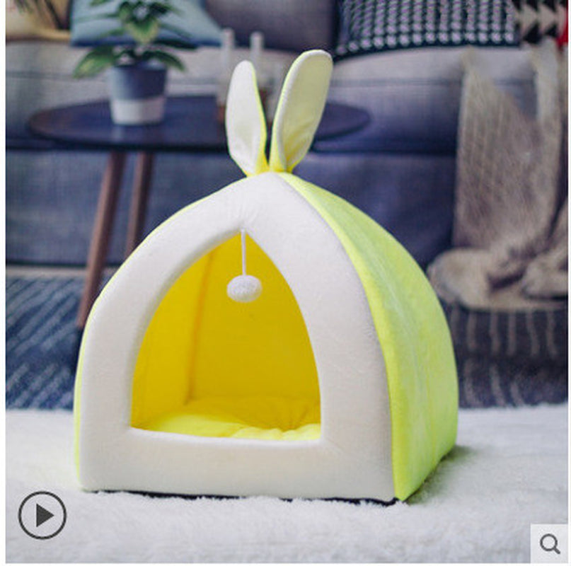 🐾 Elegant Cat Villa & Small Dog Bed Kennel – Stylish & Cozy Enclosed Pet Retreat