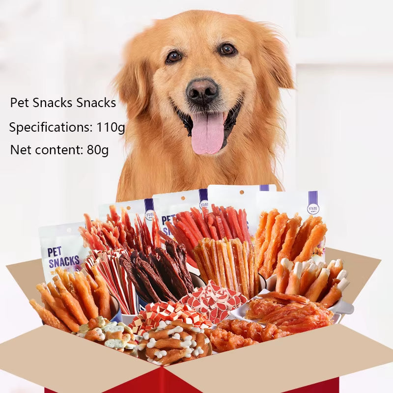 🐾 Pet Snacks – 110g High-Protein Training Treats & Teeth Grinding Sticks for Dogs