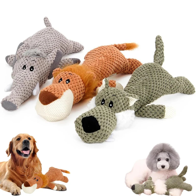 Durable Plush Squeaky Dog Toy – Soft, Chew-Resistant Stuffed Toy for Large Dogs 🐶🎾es