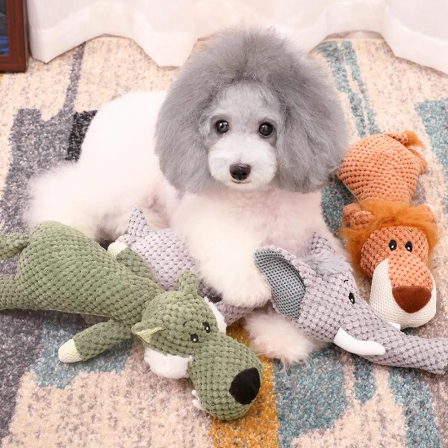 Durable Plush Squeaky Dog Toy – Soft, Chew-Resistant Stuffed Toy for Large Dogs 🐶🎾es