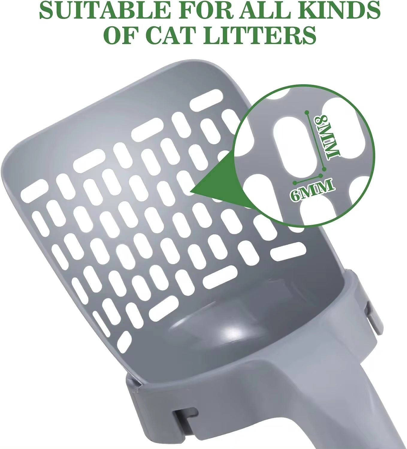 🐾 Cat Litter Scoop with Built-in Waste Bag Holder – Large Capacity, Portable & Easy-to-Clean!