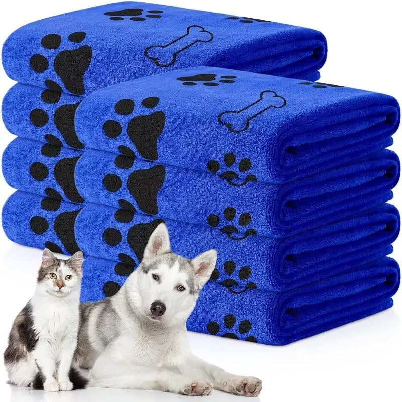 🐾 Quick-Drying Microfiber Pet Towel – Super Absorbent Bath & Grooming Towel for Dogs & Cats