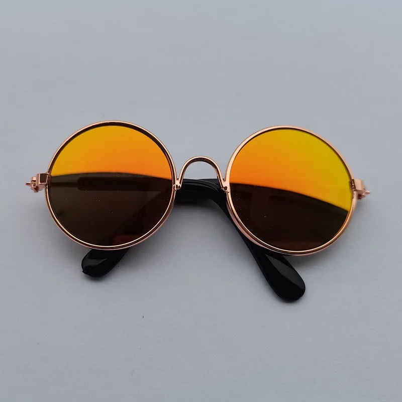 🐾 Vintage Round Cat & Dog Sunglasses – Stylish Reflective Eyewear for Petss