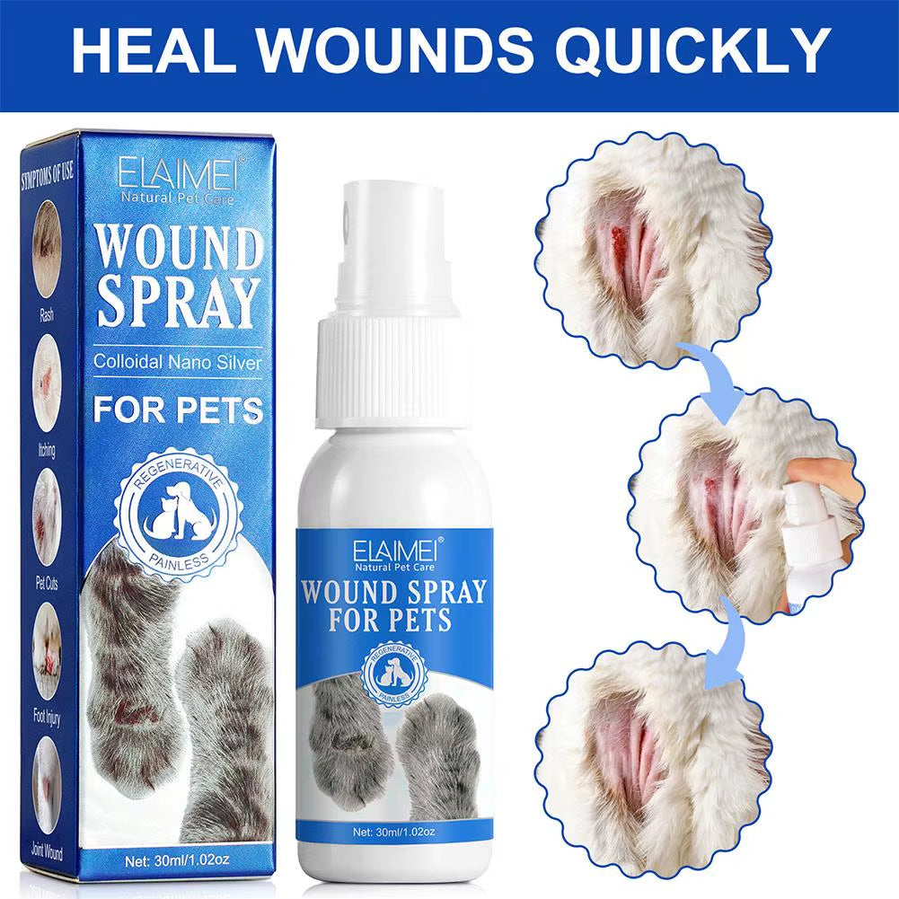 🐾 Pet Wound Spray – Fast-Healing Treatment for Dogs & Cats