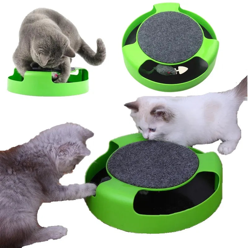 Interactive Cat Toy Turntable Roller Mouse – Fun & Smart Playtime for Happy Cats! 🐾🎾🐭
