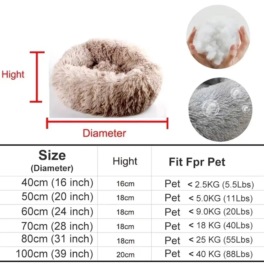 🐾 Luxury Plush Round Dog Bed & Cat Mat – Premium Cushion for Large Dogs & Labradors