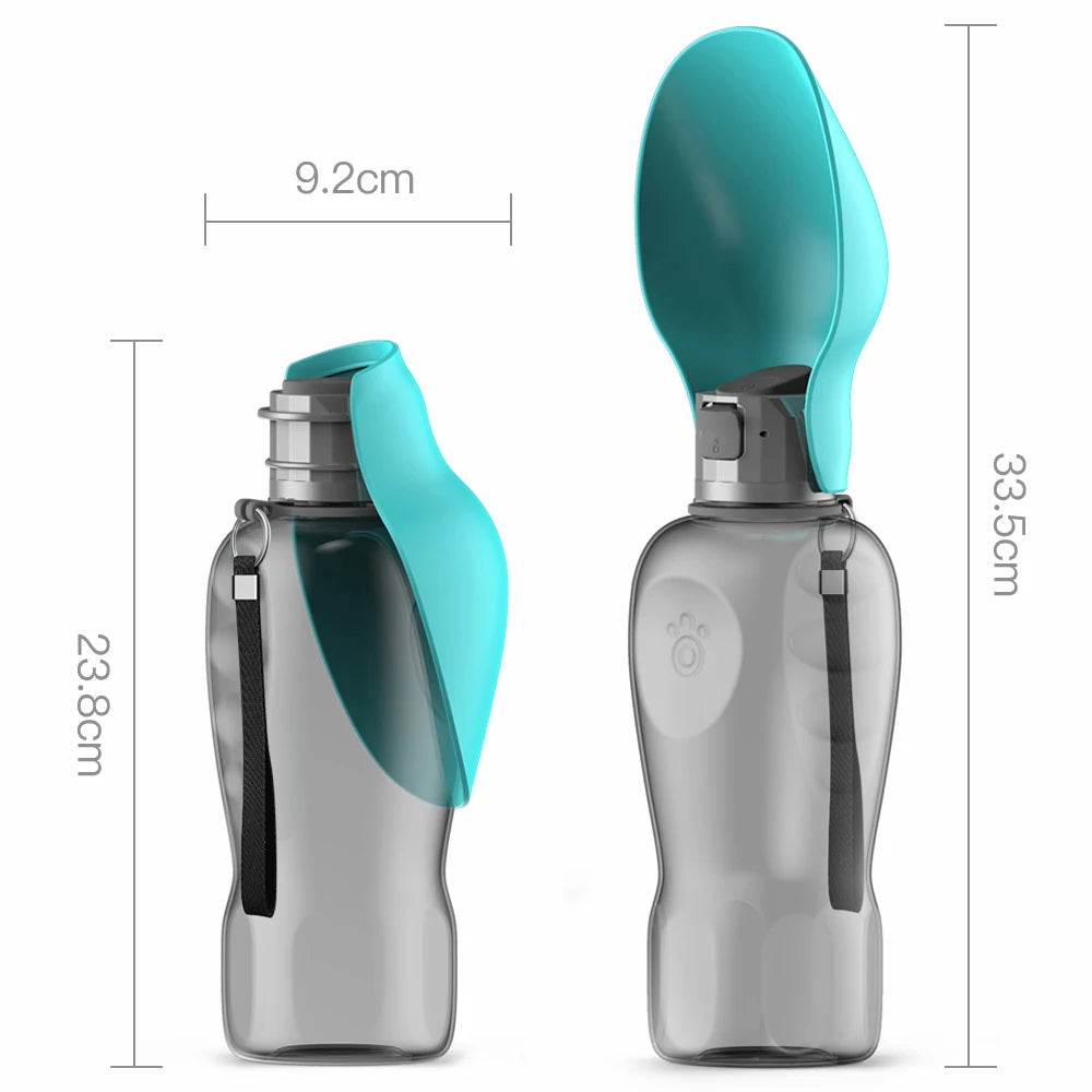 🐾 800ml Portable Dog Water Bottle – Foldable & Travel-Friendly Pet Hydration Solution