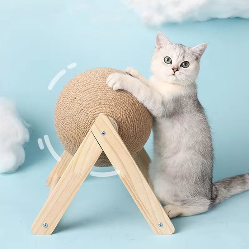 Sisal Rope Cat Scratching Ball Toy Set – Protects Furniture & Keeps Cats Entertained! 🐱🧶✨