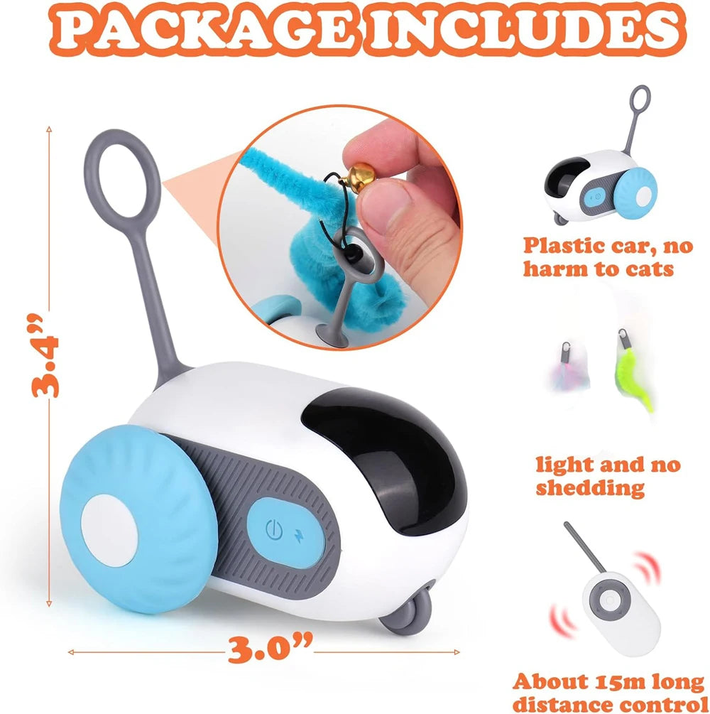🐾 Smart Cat Toy Car – Automatic & Remote-Controlled Interactive Pet Toy for Cats & Dogs