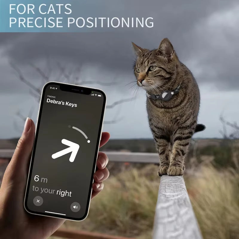 🐾 Breakaway Reflective Cat Collar with AirTag Holder – Keep Your Feline Safe & Easy to Track!