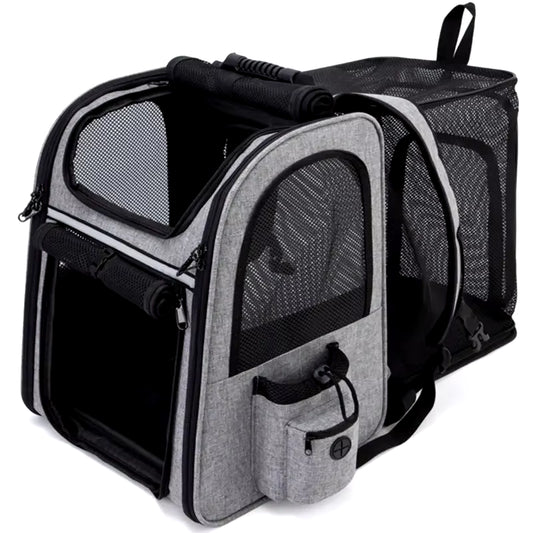 Luxury Expandable Pet Backpack - Stylish & Breathable Carrier for Cats & Small Dogs 🎒🐾