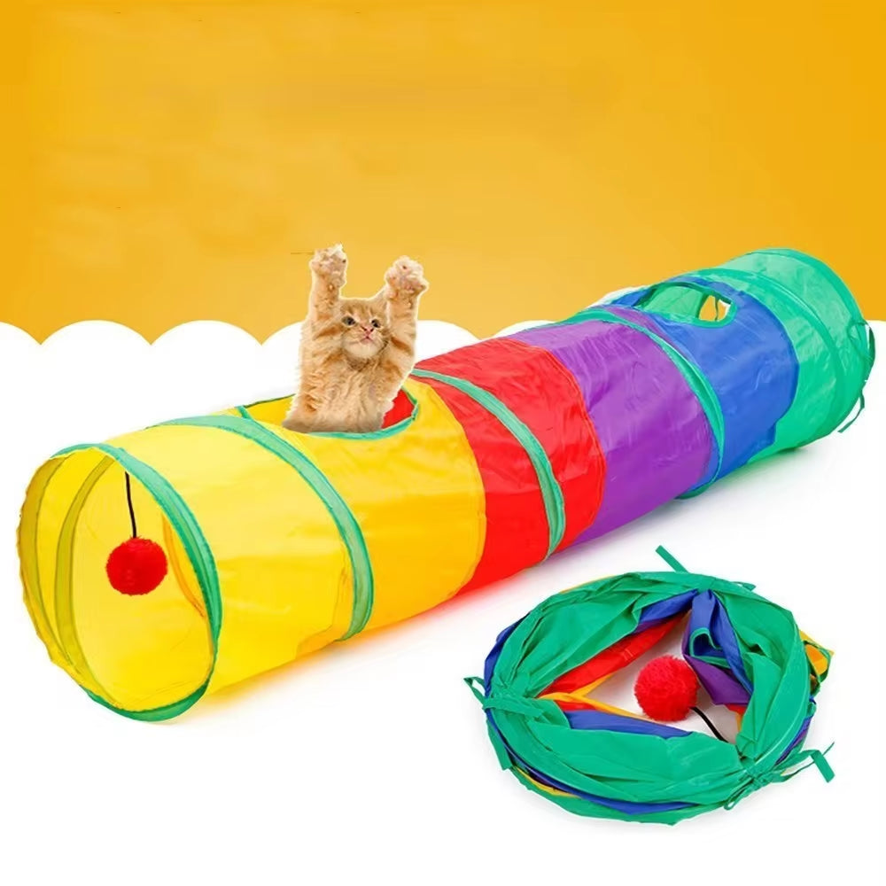 🐾 Collapsible Cat Tunnel – Ultimate Play & Exercise Haven for Kittens & Puppies!