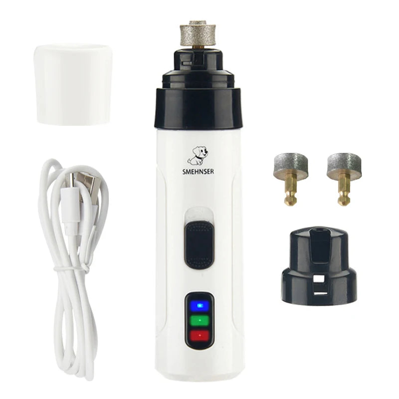 🐾 Rechargeable Dog Nail Grinder – Quiet, Safe & Professional Pet Nail Trimmer