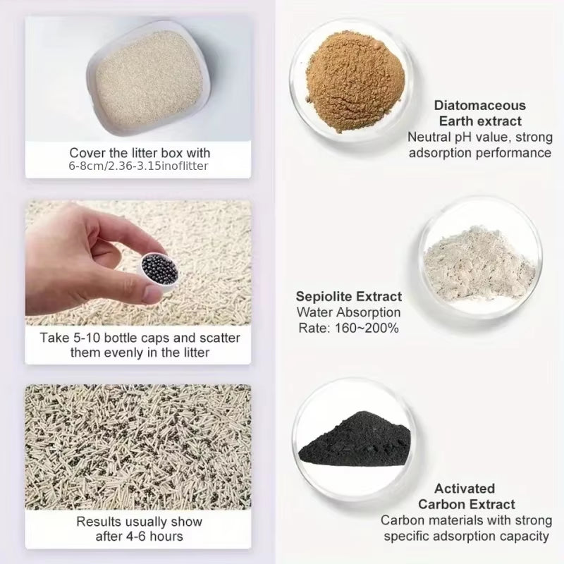 🐾 Deodorizing Beads for Cat Litter Box – Long-Lasting Odor Control & Fresh Scent!