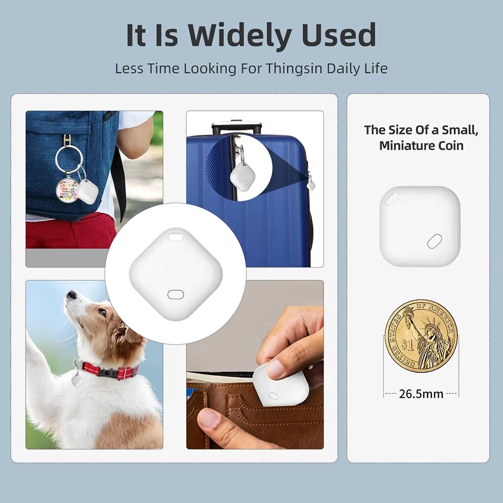 Mini Smart Bluetooth Tracker for Apple Find My – Lost Item Locator for Pets, Keys, Wallets & More 📍🔍