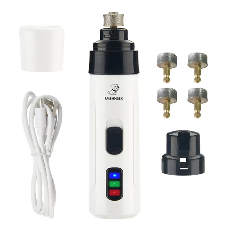🐾 Rechargeable Dog Nail Grinder – Quiet, Safe & Professional Pet Nail Trimmer