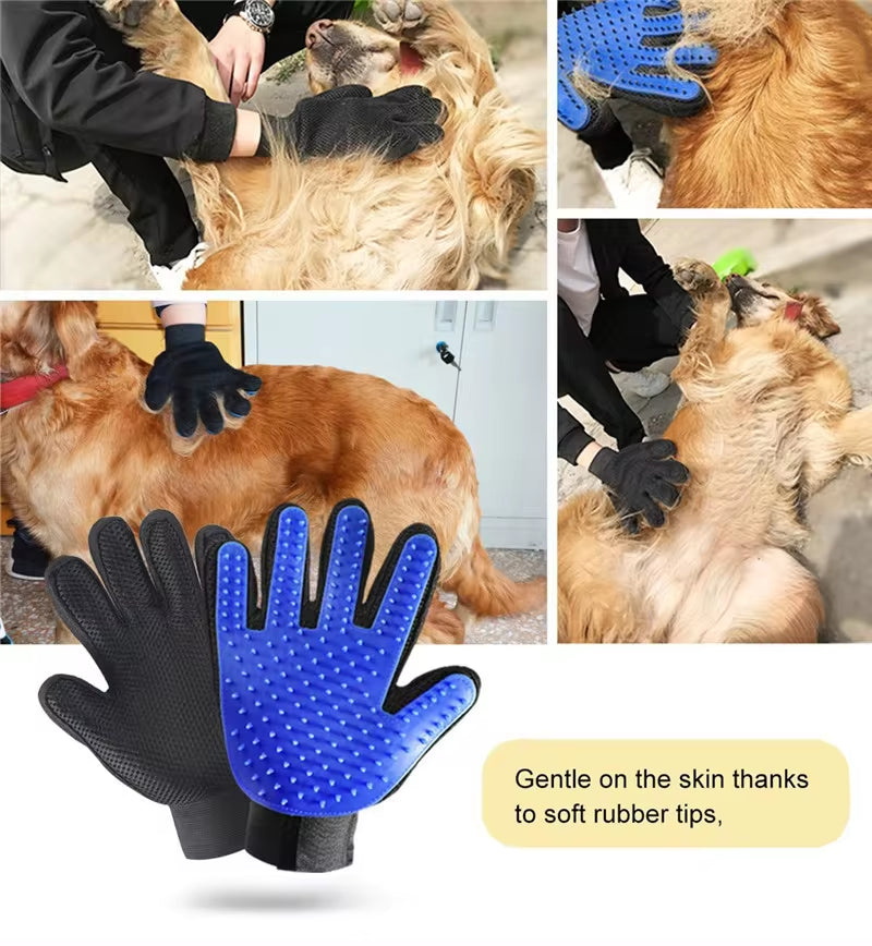 Silicone Pet Bath Brush & Massage Glove – Gentle Grooming for Cats & Dogs 🛁🐾