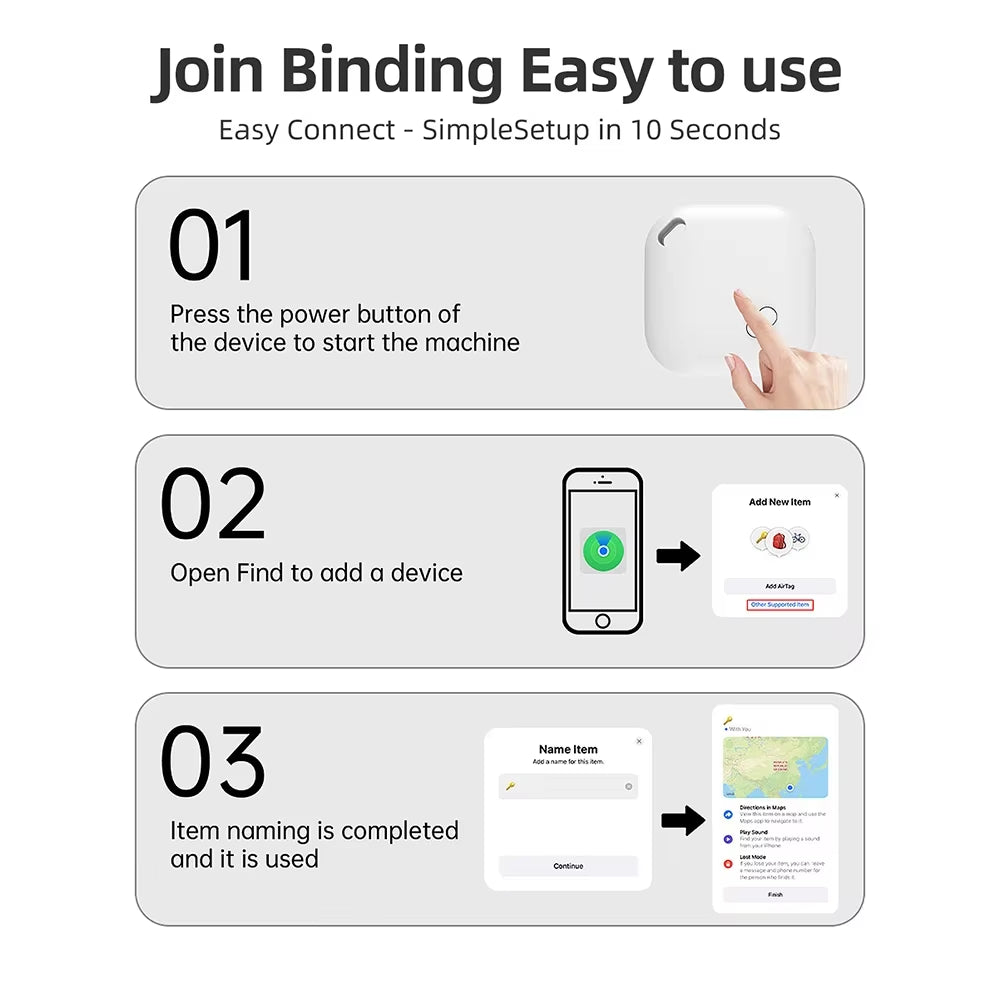 Mini Smart Bluetooth Tracker for Apple Find My – Lost Item Locator for Pets, Keys, Wallets & More 📍🔍
