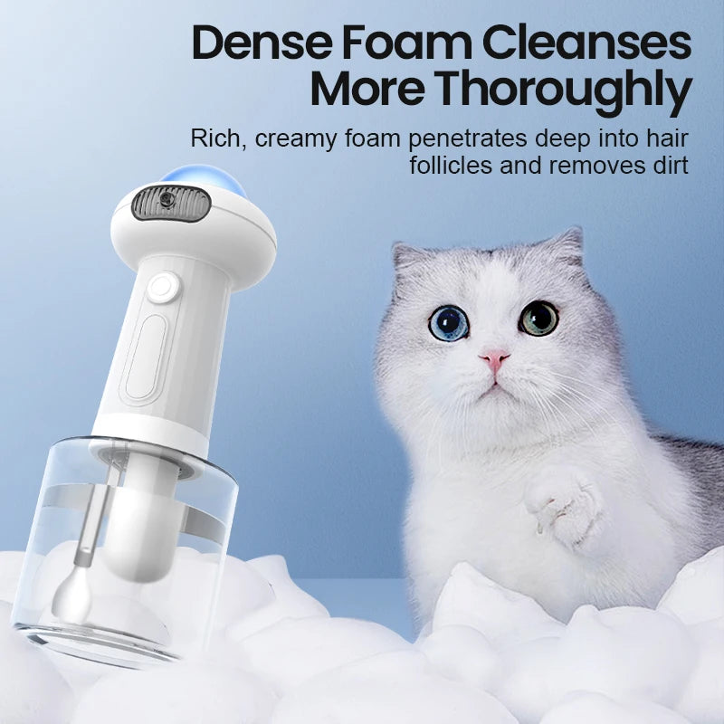 ROJECO Automatic Foam Maker – Smart Pet Soap Dispenser for Effortless Bathing! 🛁🐶🐱