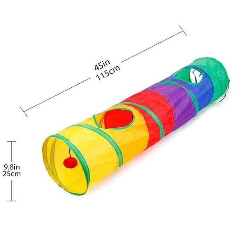 🐾 Collapsible Cat Tunnel – Ultimate Play & Exercise Haven for Kittens & Puppies!