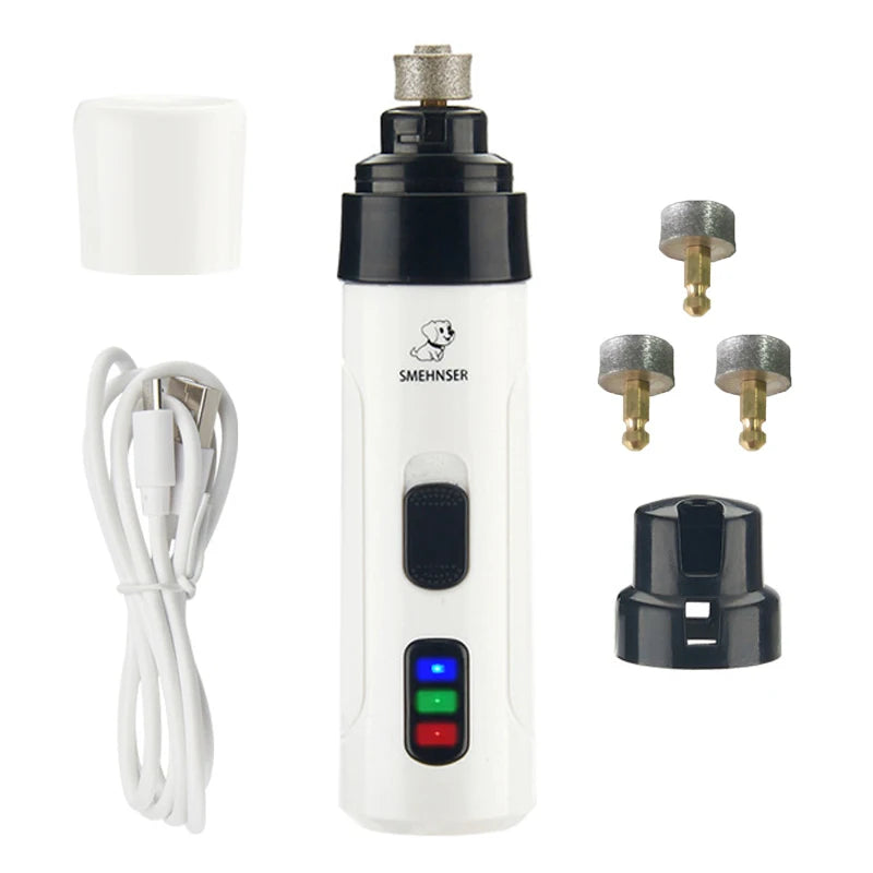 🐾 Rechargeable Dog Nail Grinder – Quiet, Safe & Professional Pet Nail Trimmer