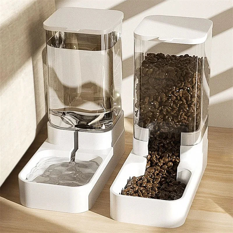 🐾 3.8L Automatic Pet Feeder & Water Bowl – Hassle-Free Feeding & Hydration for Cats & Small Dogs
