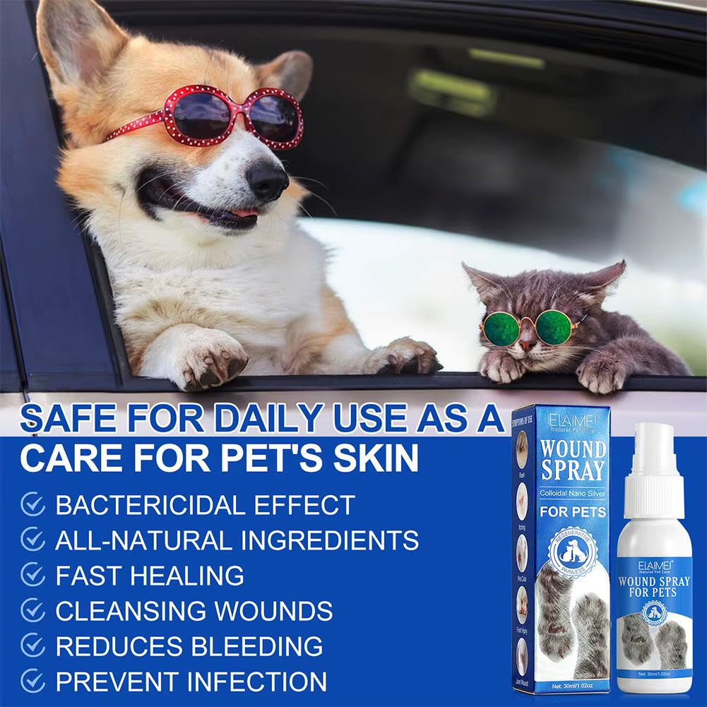 🐾 Pet Wound Spray – Fast-Healing Treatment for Dogs & Cats